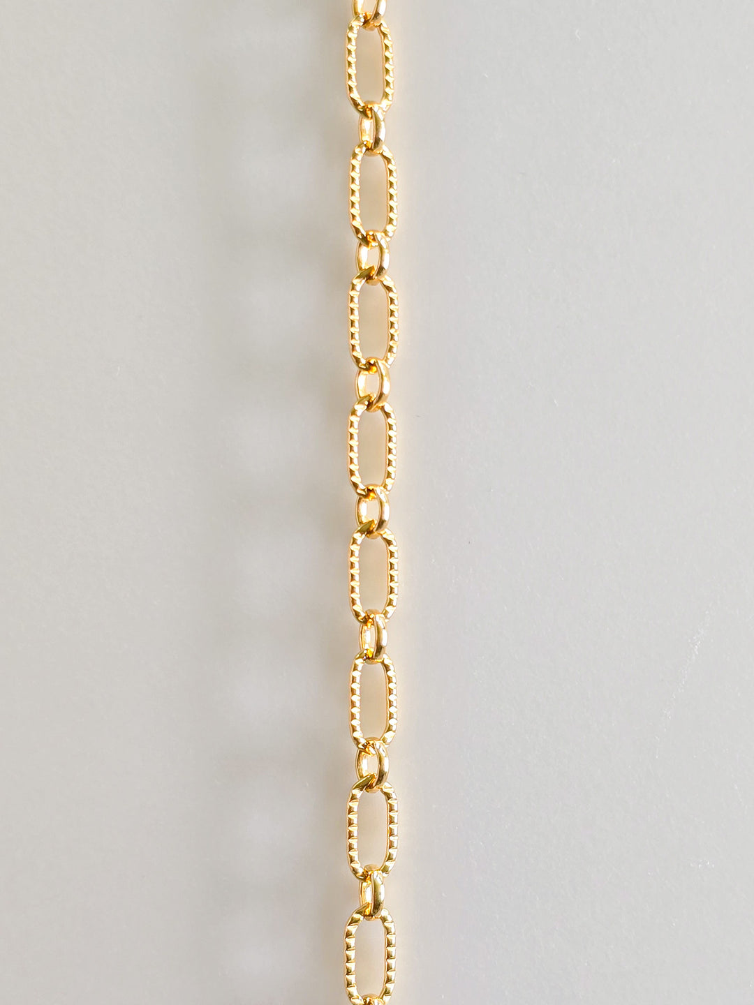 Textured Paperclip Gold Chain