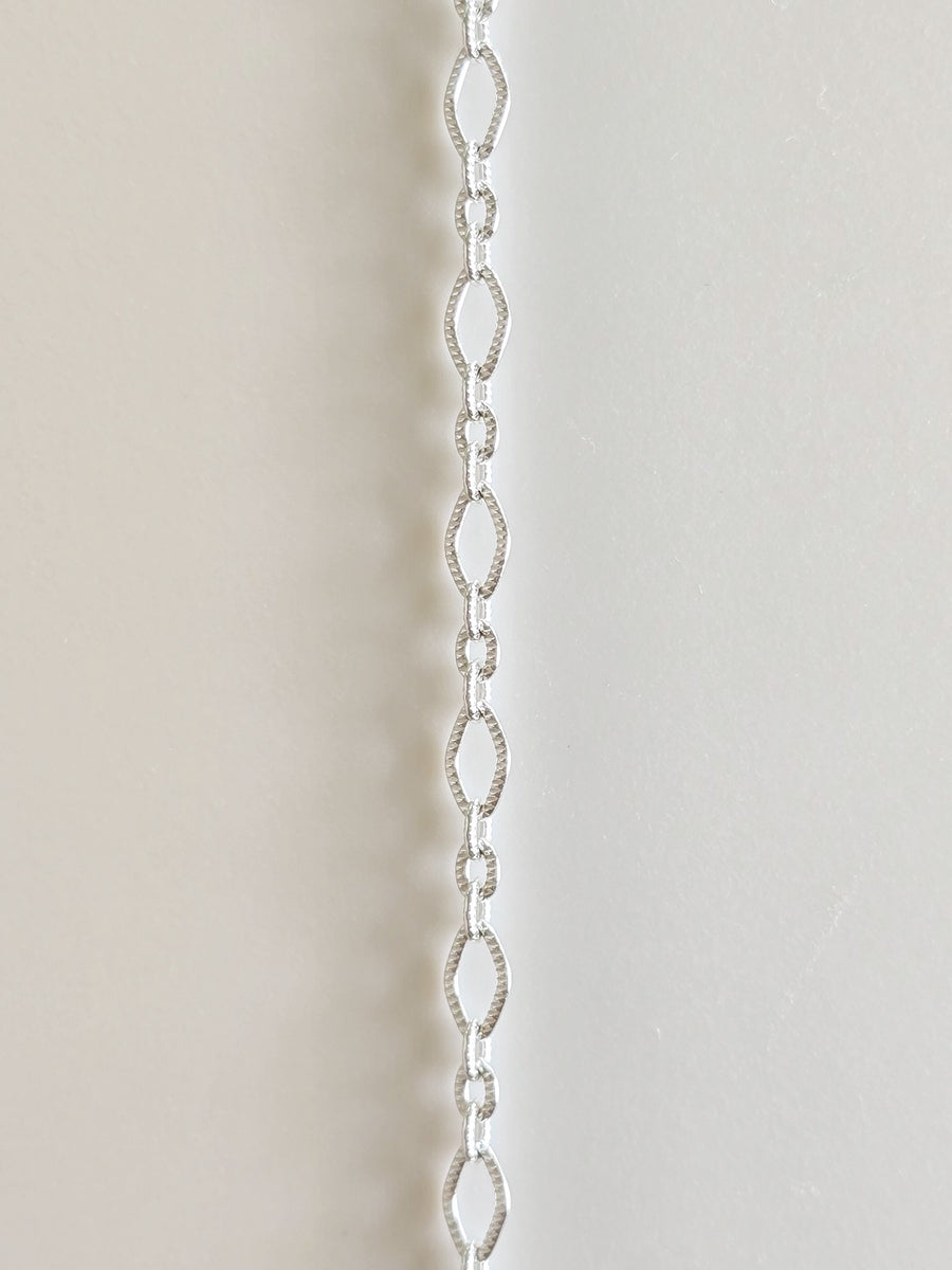 Sterling Silver Textured Figaro Chain