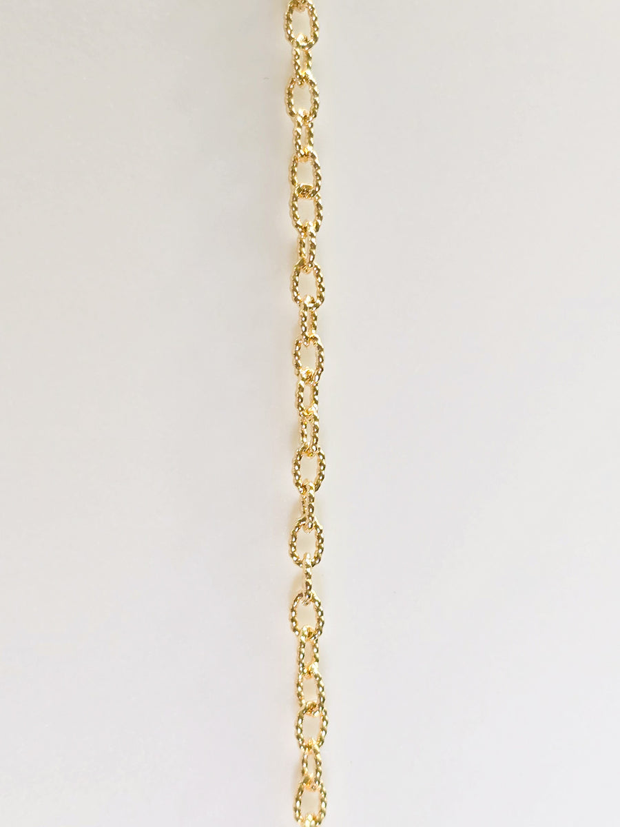 Textured Cable Gold Chain