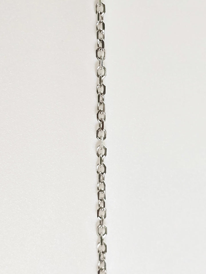 Double Cut White Gold Chain