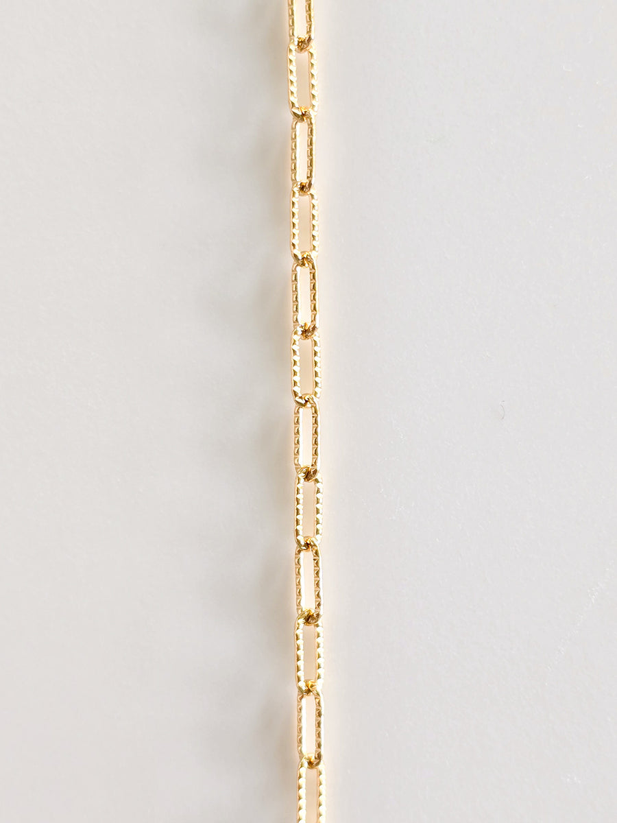 Textured Paperclip Gold Chain