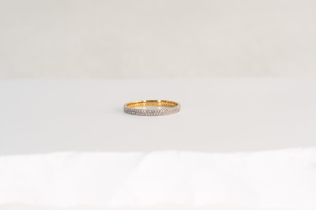 The Double Row Pavé Ring