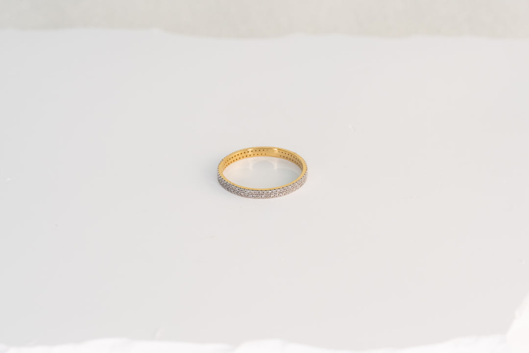 The Double Row Pavé Ring