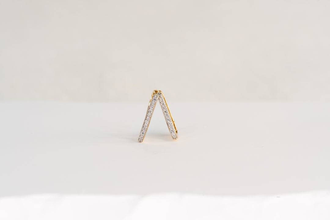 The Diamond Box Hoops