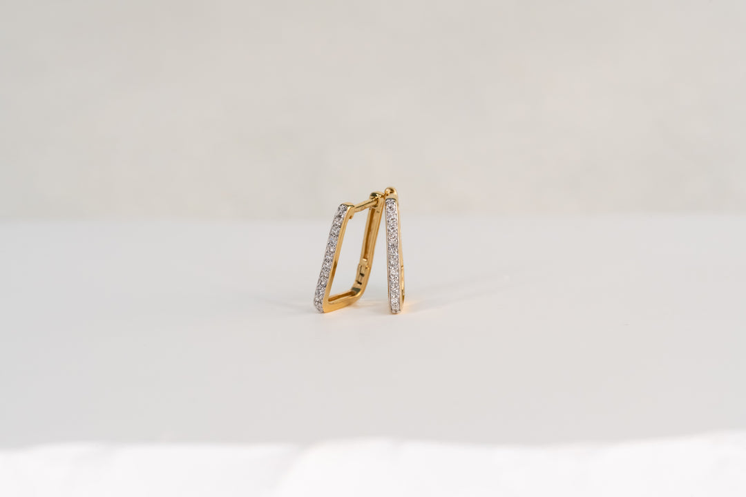 The Diamond Box Hoops